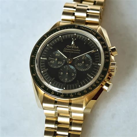 omega speedmaster rose gold green dial|price of Omega Speedmaster.